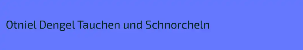 Otniel Dengel Tauchen und Schnorcheln